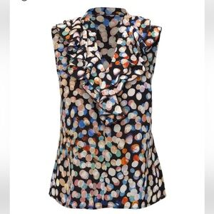 CABI Multicolor Ruffle Sleeveless Top